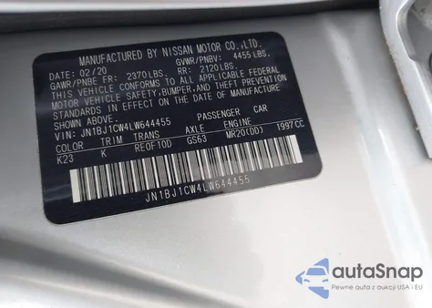 2020 Nissan Rogue Sport Sv Awd Xtronic Cvt из США, поврежденный, VIN JN1BJ1CW4LW644455